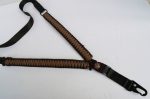 DARK EARTH - Paracord Single Point Tactical Rifle Sling with compass, flint, whistle buckle. - Image 11