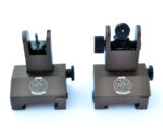 ANODIZED BROWN - 2 Piece Low Profile BUIS Front & Rear Back up Iron Metal Rifle Gun Sights - Image 9
