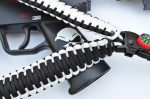 BLACK / WHITE ? Paracord Single Point Tactical Rifle Sling with compass, flint, whistle buckle.