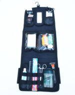 BLACK - Military Molle Equipped Toiletry Bathroom Camping Travel Wash Kit Bag
