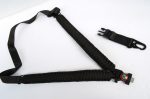 BLACK - Paracord Single Point Tactical Rifle Sling with compass, flint, whistle buckle. - Image 10