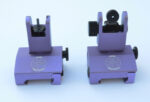 ANODIZED PURPLE - 2 Piece Low Profile BUIS Front & Rear Back up Iron Metal Rifle Gun Sights - Image 9