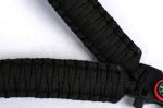 BLACK - Paracord Single Point Tactical Rifle Sling with compass, flint, whistle buckle. - Image 6