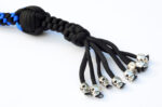 BLUE BLACK - Paracord Motorcycle Whip Get Back whip 1" Ball & Skulls 36" - Image 4