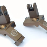 ANODIZED BROWN - BUIS Back up Iron Sights 45 degree Angle reflex Sight Set Anodized