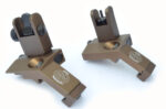 ANODIZED BROWN - BUIS Back up Iron Sights 45 degree Angle reflex Sight Set Anodized