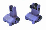 ANODIZED PURPLE - 2 Piece Low Profile BUIS Front & Rear Back up Iron Metal Rifle Gun Sights - Image 3