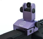 ANODIZED PURPLE - 2 Piece Low Profile BUIS Front & Rear Back up Iron Metal Rifle Gun Sights - Image 2