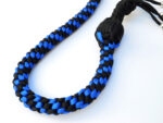 BLUE BLACK - Paracord Motorcycle Whip Get Back whip 1" Ball & Skulls 36" - Image 2