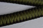 GREEN / BLACK - Paracord Single Point Tactical Rifle Sling with compass, flint, whistle buckle. - Image 7