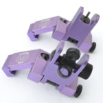 PURPLE - BUIS Back up Iron Sights 45 degree Angle reflex Sight Set Anodized