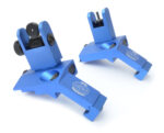 ANODIZED BLUE - BUIS Back up Iron Sights 45 degree Angle reflex Sight Set Anodized