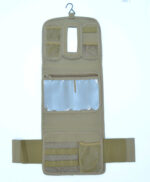 TAN / KHAKI - Military Molle Equipped Toiletry Bathroom Camping Travel Wash Kit Bag - Image 9
