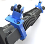 ANODIZED BLUE - BUIS Back up Iron Sights 45 degree Angle reflex Sight Set Anodized - Image 8