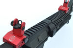 ANODIZED RED - 2 Piece Low Profile BUIS Front & Rear Back up Iron Metal Rifle Gun Sights - Image 5