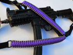 PURPLE / GRAY - Single Point Tactical Paracord Rifle Gun Sling - Image 5