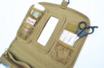 TAN / KHAKI - Military Molle Equipped Toiletry Bathroom Camping Travel Wash Kit Bag - Image 4