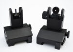 ANODIZED BLACK - 2 Piece BUIS Front & Rear Back up Iron Metal Rifle Gun Sights