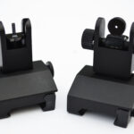 ANODIZED BLACK - 2 Piece BUIS Front & Rear Back up Iron Metal Rifle Gun Sights