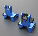 ANODIZED BLUE - 2 Piece Low Profile BUIS Front & Rear Back up Iron Metal Rifle Gun Sights - Image 12