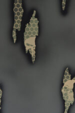 TORN MICRO HEX PUNISHER - Easy Peel Spray Paint Duracoat Camo Gun Stencil ADHESIVE 3 PACK - Image 8