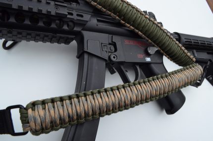 GRAY TAN CAMO - Single Point Tactical Paracord Rifle Gun Sling
