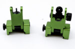 ANODIZED GREEN - 2 Piece Low Profile BUIS Front & Rear Back up Iron Metal Rifle Gun Sights - Image 3