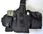 BLACK - Tactical Drop Leg Thigh Gun Pistol Holster - Image 2