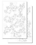 DRAGON CAMO - Camouflage Spray Paint Gun Stencils ADHESIVE Stick-on 2 PACK