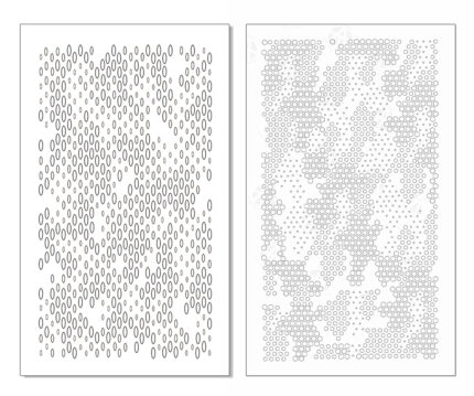 ELLIPTAC & HEXTAC - Camouflage Spray Paint Gun Stick-on Stencils ADHESIVE 2 PACK