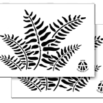 FERN ? Camouflage Stencils Spray Paint Through ? MYLAR 2 PACK