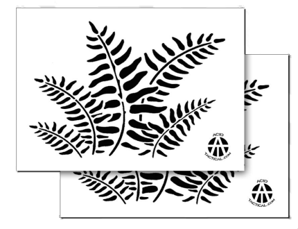 FERN – Camouflage Stencils Spray Paint Through – MYLAR 2 PACK