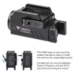 XP-L LED Compact Handgun Pistol Tactical Flashlight 800 Lumens Micro USB Charge - Image 14