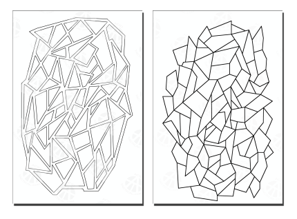 GEOMETRIX CAMO - Camouflage Spray Paint Gun Stencils ADHESIVE Stick-on 2 PACK