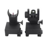 Fiber Optic Flip Up Metal Sights - Front and Rear BUIS Picatinny Base - Image 11