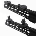 Fiber Optic Gun Sight Back up Iron Sights 2 Piece Front and Rear BUIS Flip Up - Image 7