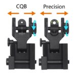 Fiber Optic Flip Up Metal Sights - Front and Rear BUIS Picatinny Base - Image 5