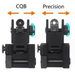 Fiber Optic Gun Sight Back up Iron Sights 2 Piece Front and Rear BUIS Flip Up - Image 9