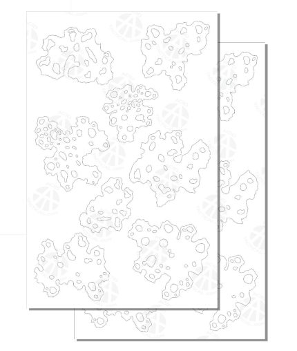 HOLEY ROCK - Camouflage Spray Paint Gun Stencils ADHESIVE Stick-on 2 PACK