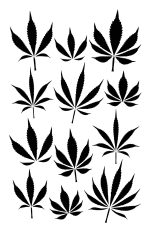 MARIJUANA ? Camouflage Stencils Spray Paint Through ? MYLAR 2 PACK - Image 3