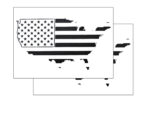 US MAP FLAG LARGE American Flag Stencil spray paint though - MYLAR 2 PACK