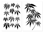 MARIJUANA ? Camouflage Stencils Spray Paint Through ? MYLAR 2 PACK