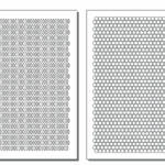 MICRO HEX & MICRO ELLIPSE - Camouflage Spray Paint Gun Stick-on Stencils - ADHESIVE 2 PACK