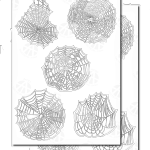 SPIDERWEBS - Camouflage Spray Paint Gun Stencils ADHESIVE Stick-on 2 PACK