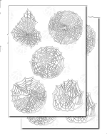 SPIDERWEBS - Camouflage Spray Paint Gun Stencils ADHESIVE Stick-on 2 PACK