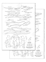 TIGER STRIPE - Camouflage Spray Paint Gun Stencils ADHESIVE Stick-on 2 PACK