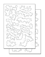 WARPED DIGITAL - Camouflage Spray Paint Gun Stencils ADHESIVE Stick-on 2 PACK