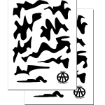 WOODLAND ? Camouflage Stencils Spray Paint Through ? MYLAR 2 PACK