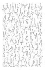 TREE BARK CAMO - Camouflage Spray Paint Gun Stencils ADHESIVE Stick-on 2 PACK - Image 4