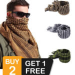 Tactical Military Authentic Pakistani Keffiyeh Shemagh – 42x42" Camouflage Mesh Scarf